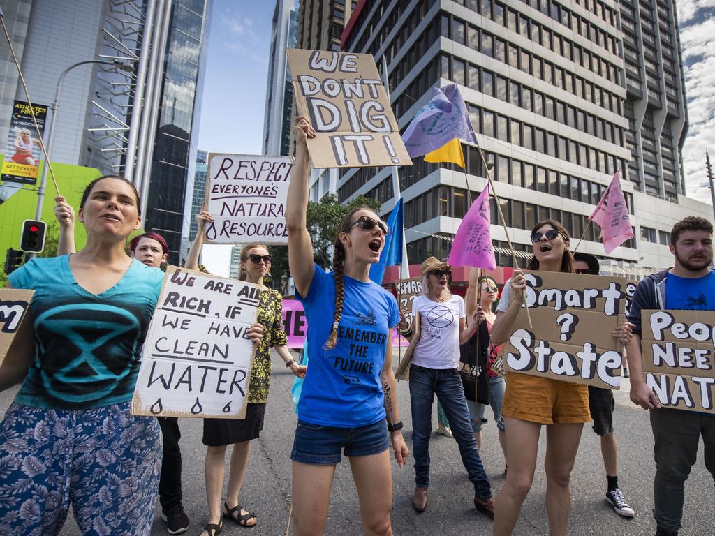 Extinction Rebellion ‘spring rebellion’ protests in Brisbane. Picture: Glenn Hunt/AAP