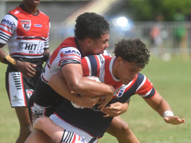 Kirwan State High School hosts St Patrick's College, Mackay, in round 1 of the 2025 Aaron Payne Cup. Picture: Evan Morgan