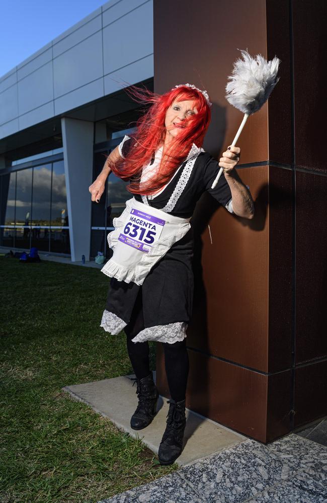 Sally Nicholls is ready to run the Runway Mile just for fun at Toowoomba Marathon events at Wellcamp Airport, Saturday, May 3, 2025. Picture: Kevin Farmer