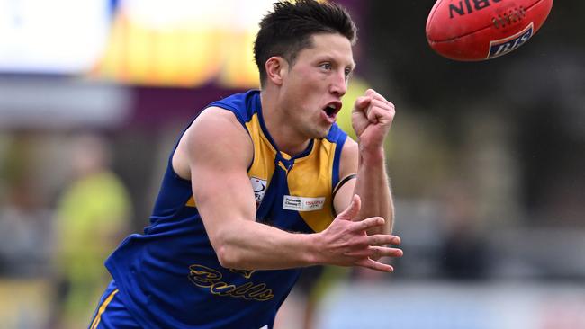 Jackson Sketcher kicked three final-quarter goals to help the Bulls to victory. Picture: Andy Brownbill
