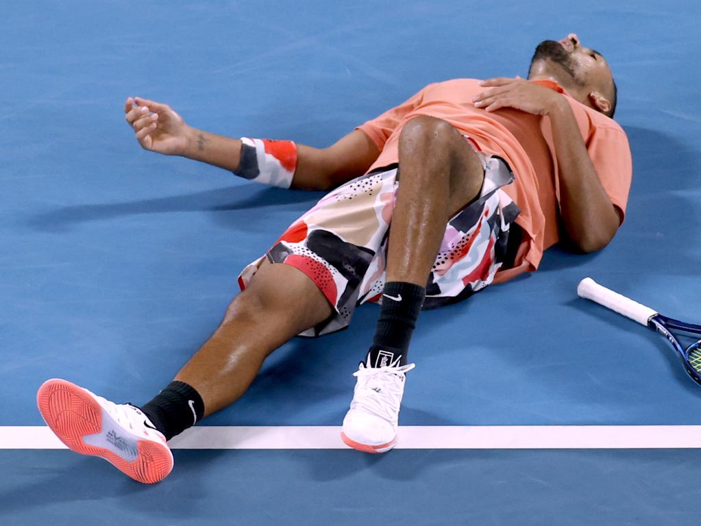 Australia's Nick Kyrgios gave it everything.