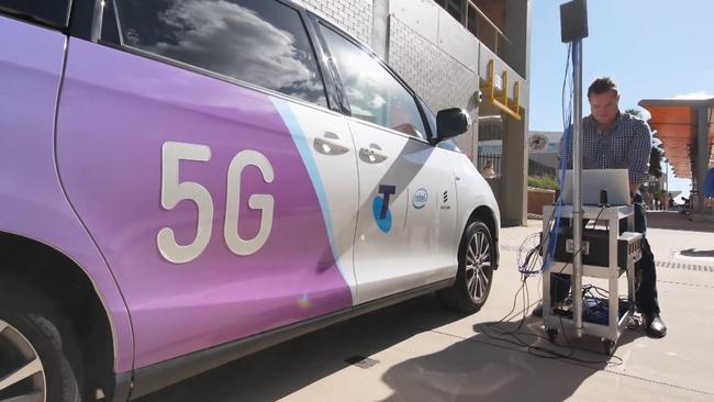 A Telstra technician works on installing 5G. Communications services was the best-performing sector of 2021, mainly due to a 43 per cent rise in sector heavyweight, Telstra, but also there were some other standouts.