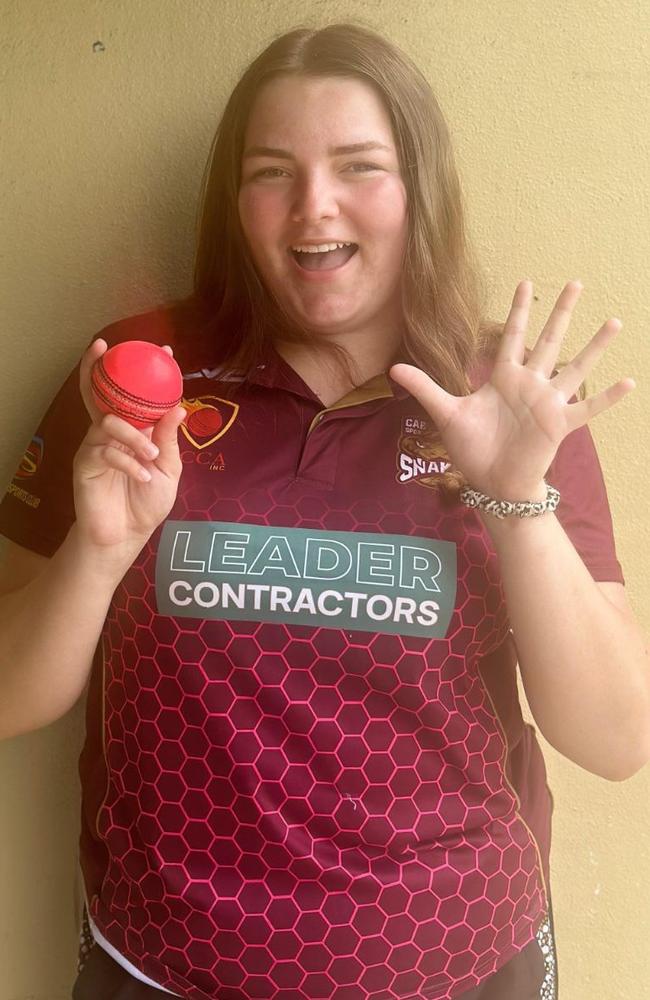 Caboolture cricket star Brianna Coffin.