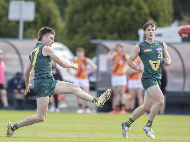 Star Devil Colby McKercher was injured during the game against the Calder Cannons at KGV Oval. Picture: Chris Kidd