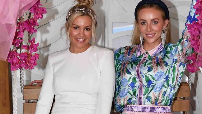 Aleisha Collins and Imika Neylan at Ladies Oaks Day, Caloundra. Picture: Patrick Woods.