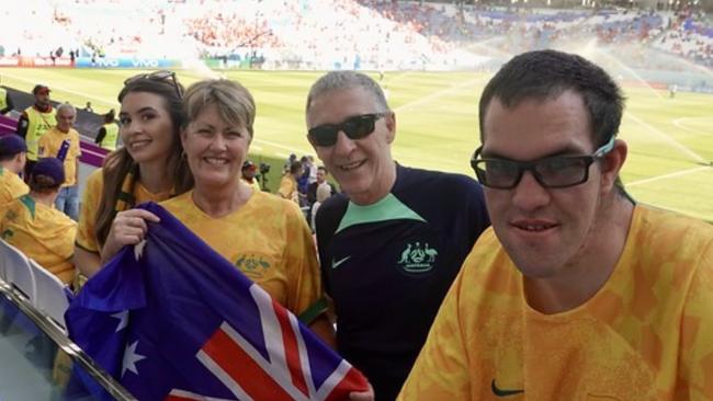 The World Cup has been a “full-on football” experience for the family of Socceroos’ defender Joel King. Photo: supplied.