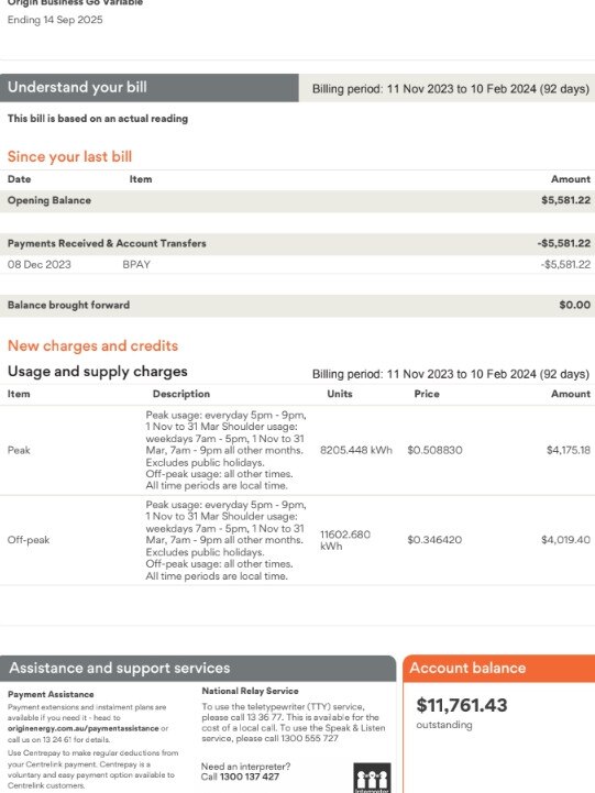 Simone Douglas gets charged $3500 to $4000 per month for her Duke of Brunswick Hotel electricity bill. Picture: Supplied