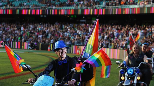 Parade goers take part in the 43rd Sydney Gay and Lesbian Mardi Gras Parade at the SCG last weekend. Picture: Getty Images