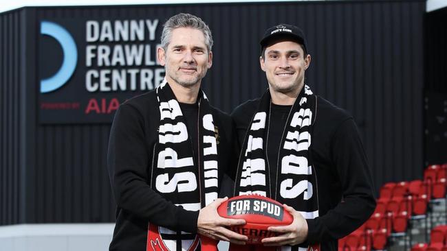 Eric Bana promoting Spud’s Game with Jack Steele.