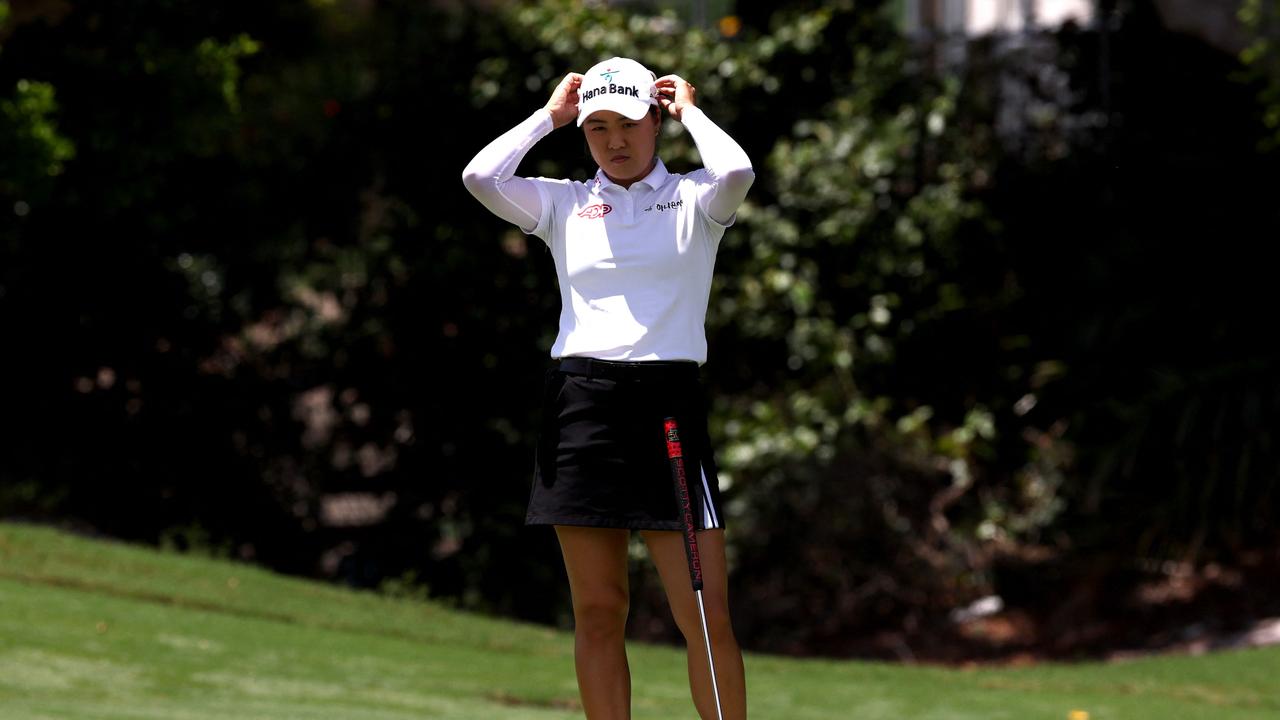 Things didn’t go to plan for Minjee Lee r (Photo by DAVID GRAY / AFP)