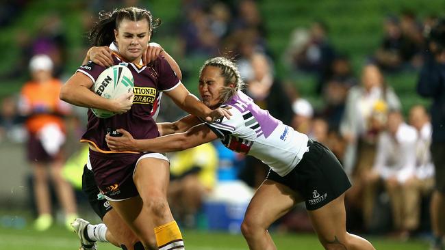 Amber Pilley in action for the Broncos last Friday night. Picture: Getty Images