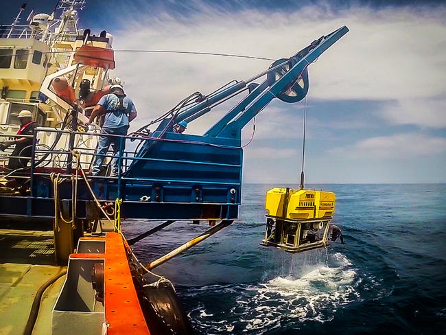 Phoenix International's Remora 3 remotely operated vehicle being deployed on a mission in 2011.