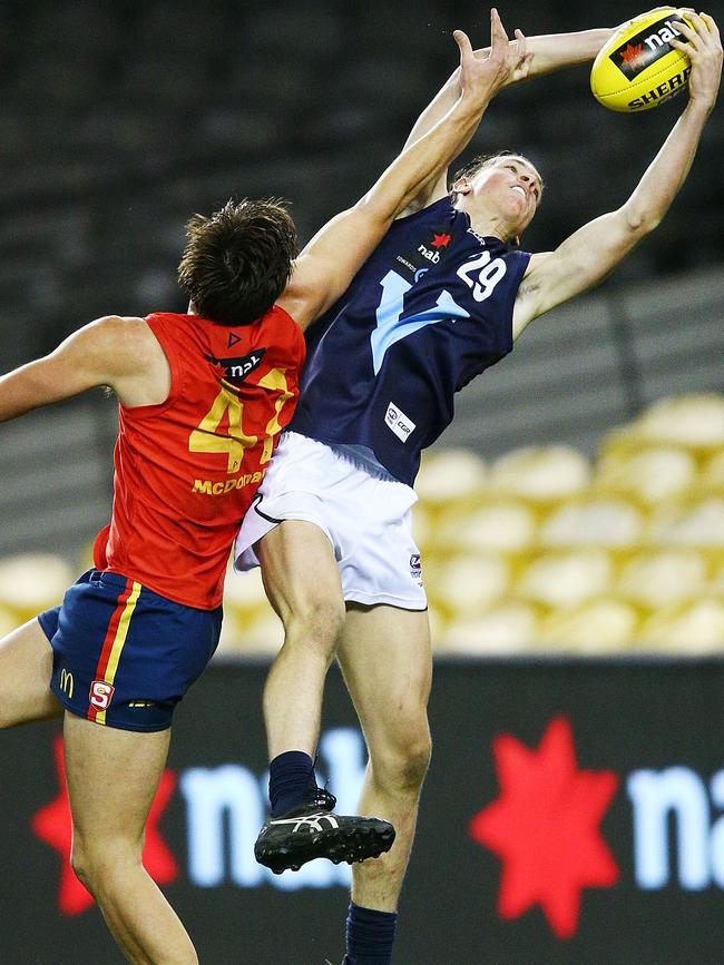 James Blanck takes a strong mark for Vic Metro. Picture: Getty Images