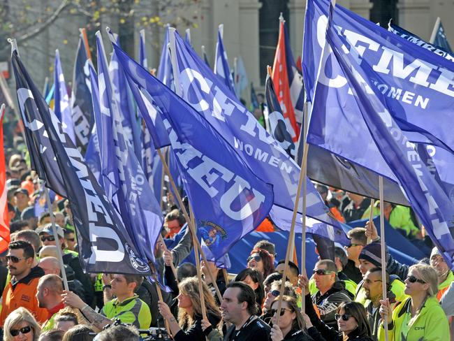 CFMEU national secretary Zach Smith said the bill could set a dangerous precedent. Picture: AAP Image/Joe Castro