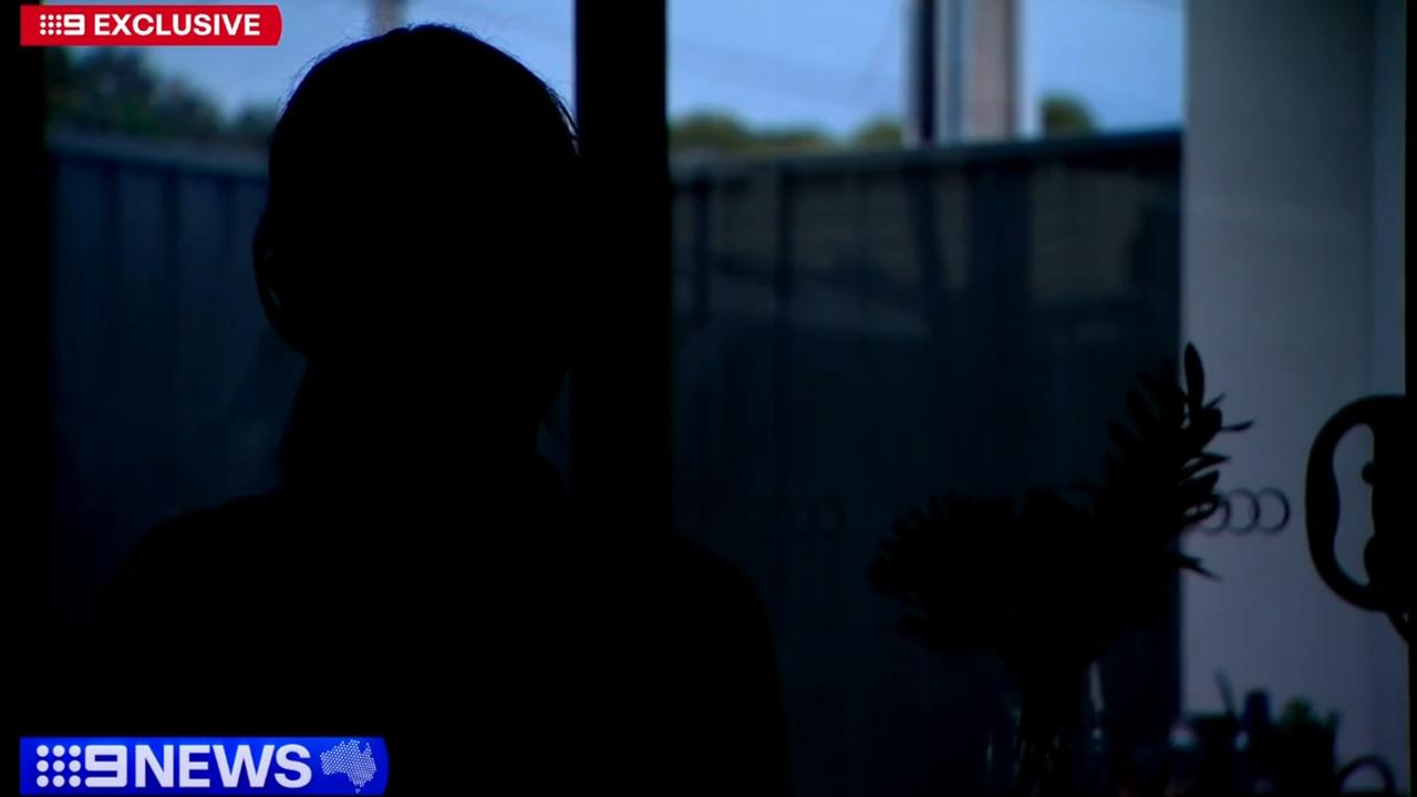 The Adelaide mum woke to find masked men in her home on Monday. Picture: 9News