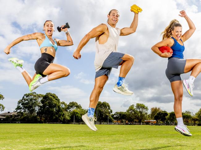 Dee, Andrew and Meagan find balance in their health and wellbeing to stay fit, healthy and happy. Photo: Tim Carrafa.