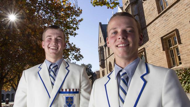 St Peter's College vice-captain Ryan Fowler and captain James Hattingh. Picture: Brett Hartwig