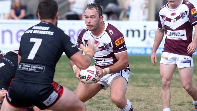 Action shots of the Burleigh Bears taking on Mudgeeraba Redbacks at Pizzey Park. Kurtis Rowe. 21 August Miami Picture by Richard Gosling