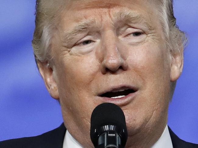 In this Feb. 24, 2017, photo, President Donald Trump speaks at the Conservative Political Action Conference (CPAC) in Oxon Hill, Md. Trump's first address to Congress gives him a welcome opportunity to refocus his young administration on the core economic issues that helped him get elected â€” and, his allies hope, to move beyond the distractions and self-inflicted wounds that have roiled his White House. (AP Photo/Alex Brandon)