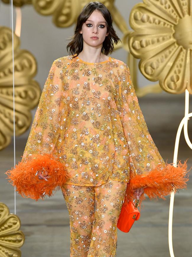 An Alice McCall model walks the runway at Mercedes-Benz Fashion Week in 2019. Picture: Stefan Gosatti