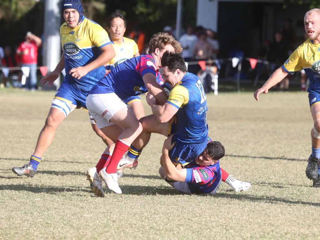 GCDRU round 13 seniors - 1st grade. Bond Pirates vs. GC Eagles. Rory Conway. 14 July 2024 Miami Picture by Richard Gosling