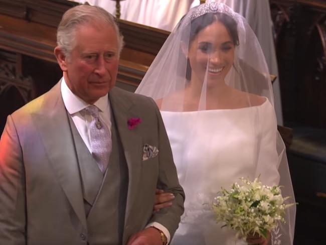 The newlyweds will attend Prince Charles’s 70th birthday patronage celebrations at Buckingham Palace on Tuesday. Picture: BBC