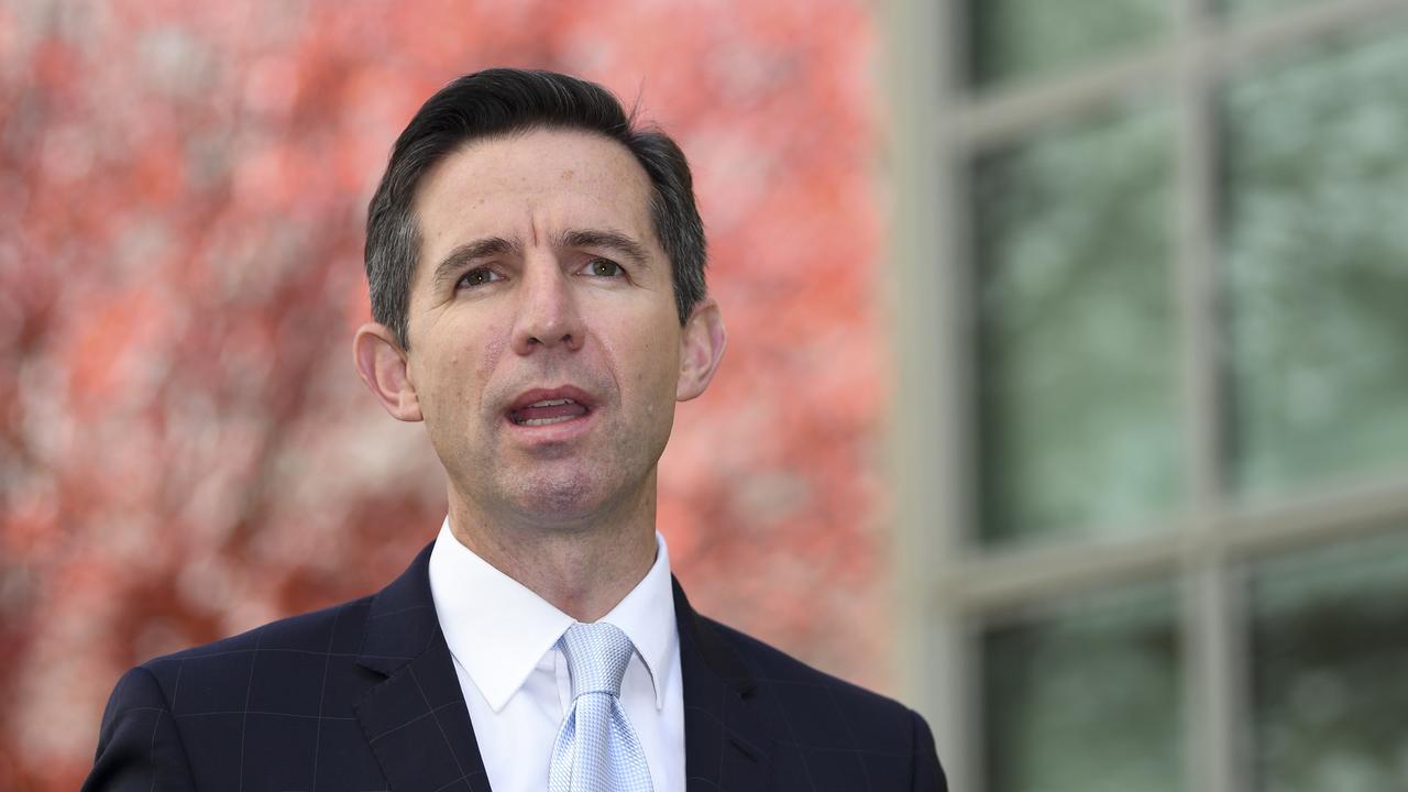 Trade Minister Simon Birmingham has hit back against China’s travel warning advising its citizens to think twice before travelling to Australia. Picture: Lukas Coch/AAP