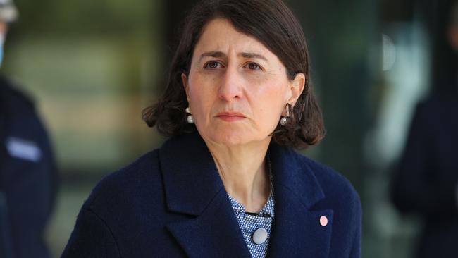 NSW Premier Gladys Berejiklian provides a COVID update on June 30. Picture: NCA NewsWire / Christian Gilles