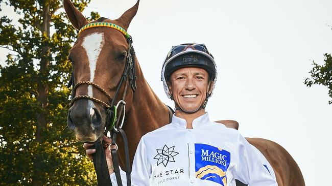 World champion jockey Frankie Dettori is coming to Australia for the Magic Millions in January. Supplied