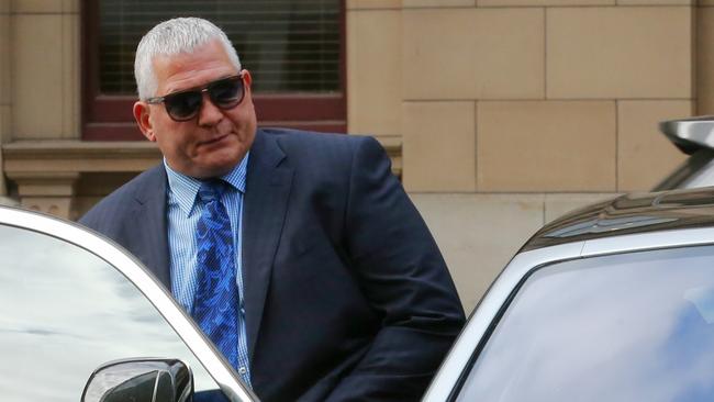 Mick Gatto leaves the Melbourne Magistrates Court in 2016. Picture: AAP