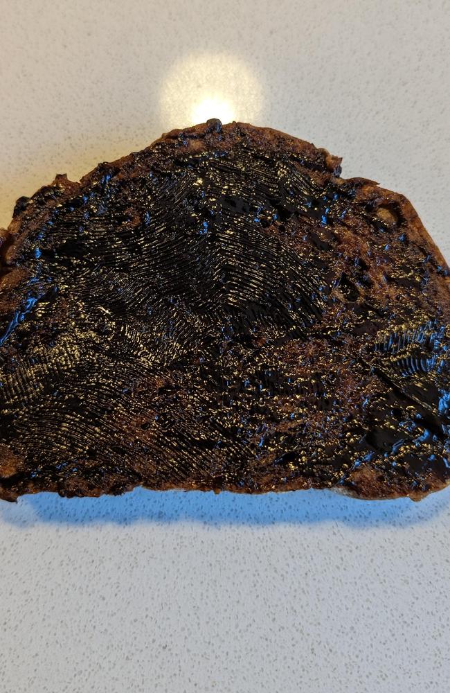 A man raised eyebrows with how much Vegemite he uses. Picture: Reddit