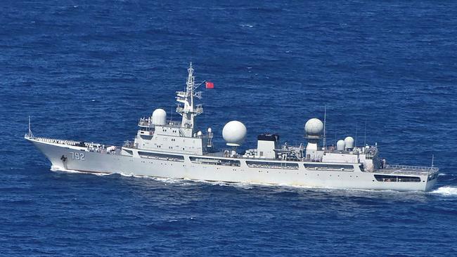 A Chinese intelligence ship off the North-West Shelf in May. Picture: ADF