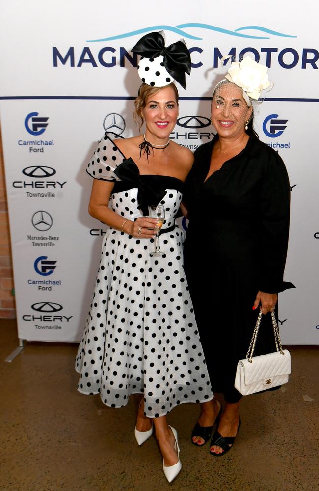 Derby Day celebrations at Flinders Lane. Renee Catalano and Eleni Millios-Hullick. Picture: Evan Morgan