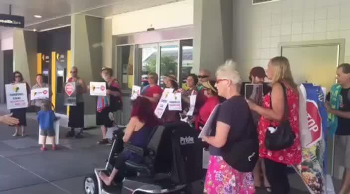 Adani protest on Lake St