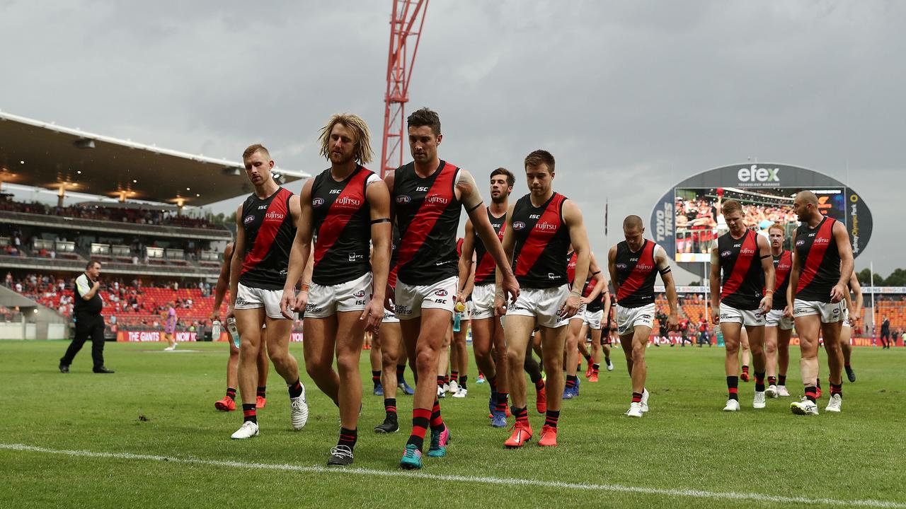 Essendon were smashed by GWS on Sunday. Photo: Mark Metcalfe/AFL Photos/Getty Images.