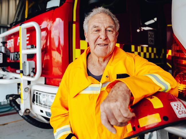 Volunteer Awards Little River Captain Terry Hedt AFSMAustralian Fire Service MedalPictured at the station and at the plaque that took him 2 years to organise Photo by Chloe Smith  Photo by Chloe Smith.