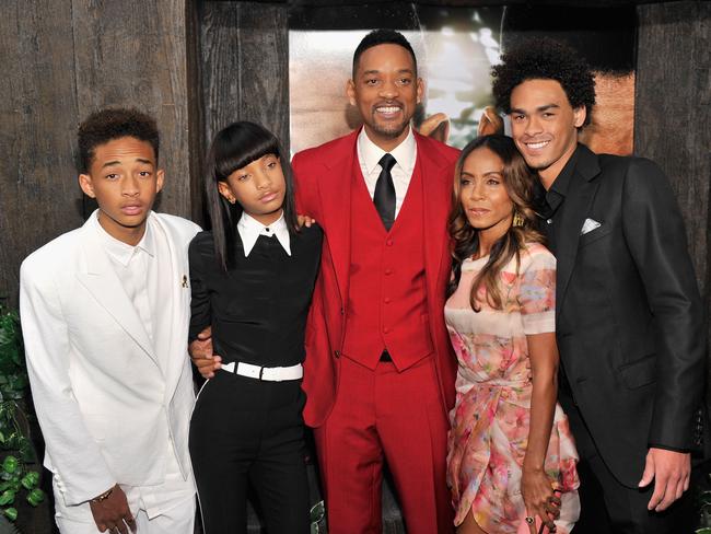 Jaden Smith, Willow Smith, Will Smith, Jada Pinkett Smith and Trey Smith last year.