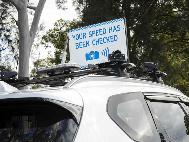 SYDNEY, AUSTRALIA, NewsWire, Sunday, 23 April 2023.Mobile Speed CameraNSW Premier, Chris Minns, Minister for Roads, John Graham and Minister for Regional Roads and Transport, Jenny Aitchison pictured with Member for Auburn, Lynda Voltz today for a press conference to discuss mobile speed camera warning signs.Picture: NewsWire/ Monique Harmer