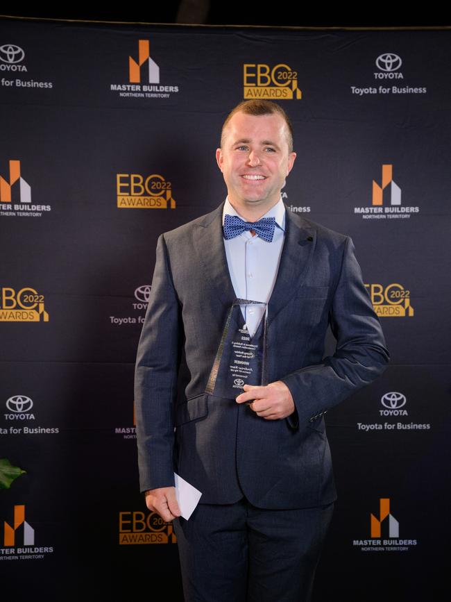 Young Builder of the Year Andrew Kerr from AusCon NT. Picture: Rocco Ancora