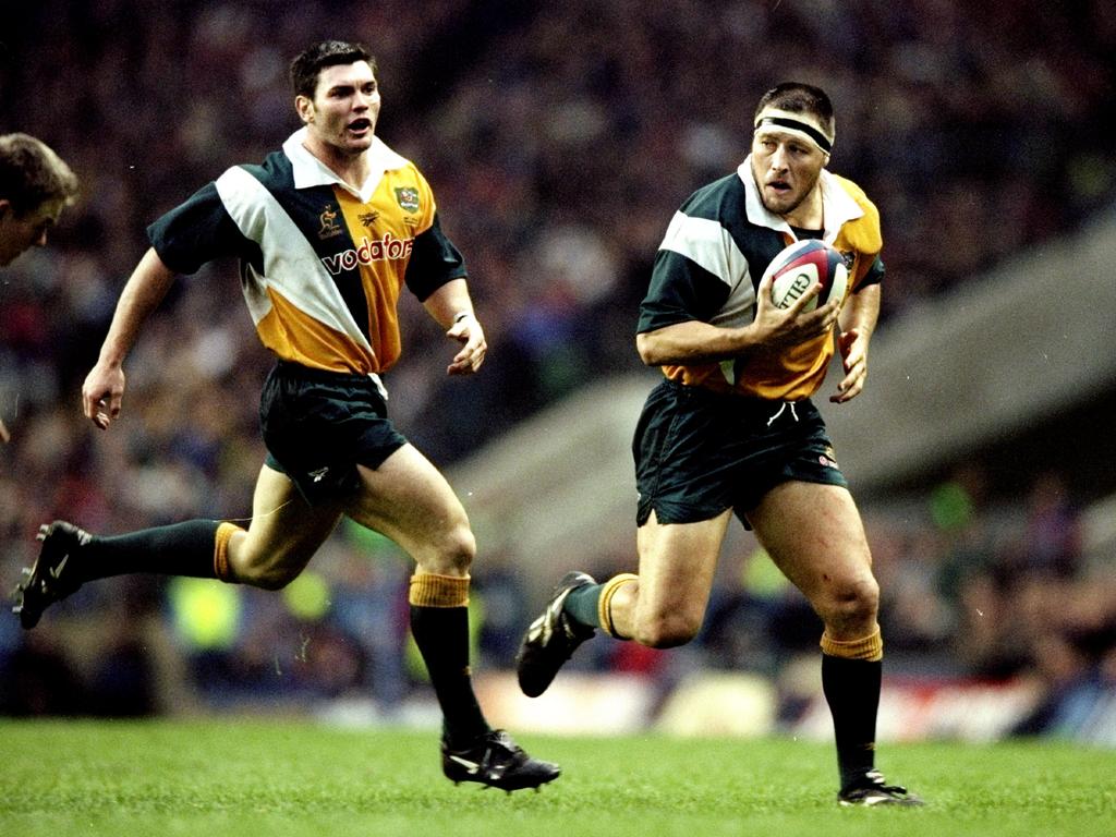 Phil Kearns (R) believes that rugby in Australia is back on track. Picture: Mark Leech/Getty Images