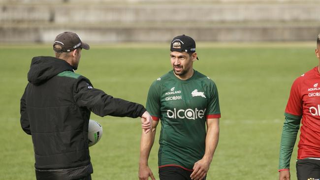 NRL South Sydney Rabbitohs player Cody Walker training at Redfern Oval. Photo: Tim Pascoe