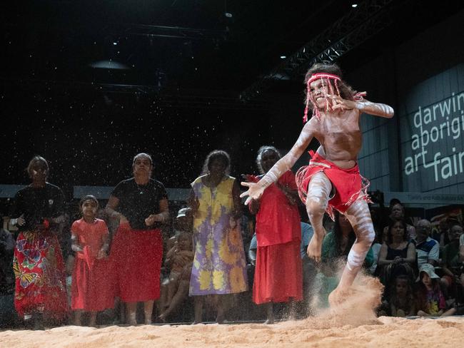 Opening ceremony of the Darwin Aboriginal Art Fair 2023. Picture: Dylan Buckee.