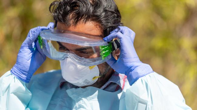 NT health professionals across the Territory received NT Critical Care Rapid Response training earlier this year. The strict health measures put in place in the NT have proven to be successful in preventing a COVID-19 outbreak, according to an infectious diseases doctor. Picture: Che Chorley