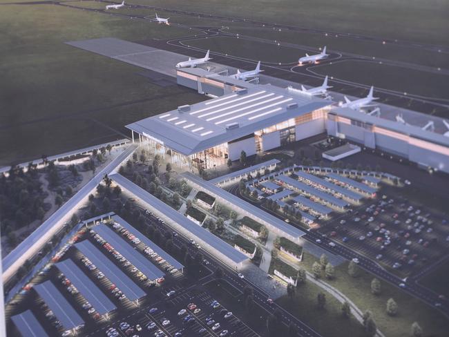 An artist rendition of the new Western Sydney Airport. Picture: NCA NewsWire / Damian Shaw