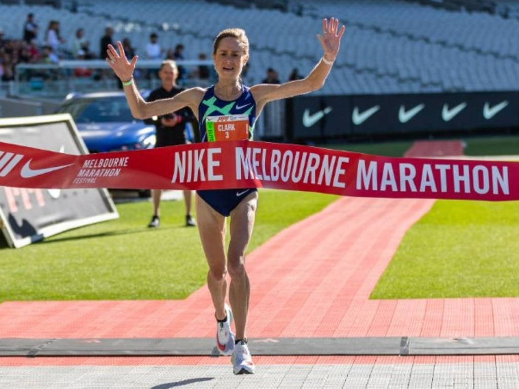 Clark claims second in Melbourne marathon The Mercury