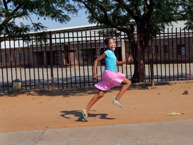 A little girl in Mamelodi, a high-crime township in Pretoria