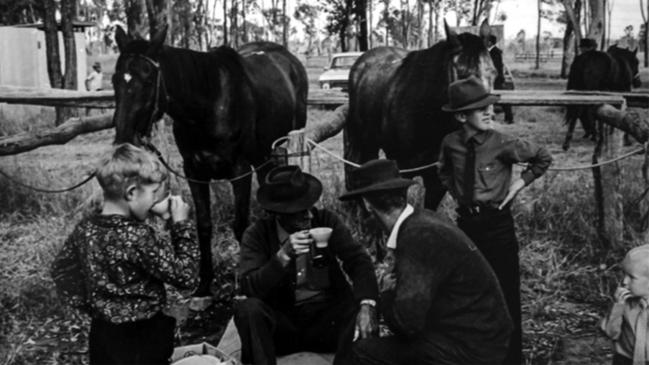 A group of race patrons at Burrandowan, 1967. This image reflects the enduring tradition of country racing events. Source: Arthur Hansen