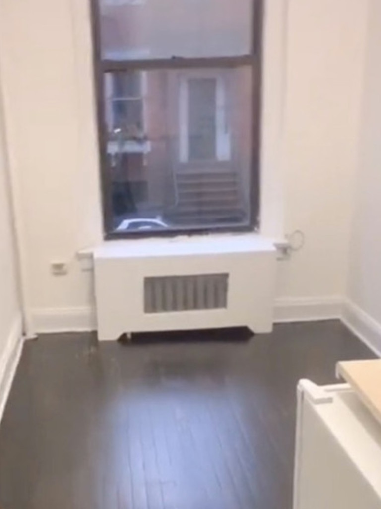 The apartment has no stove or bathroom. Picture: @newyorkcityrealtor/TikTok