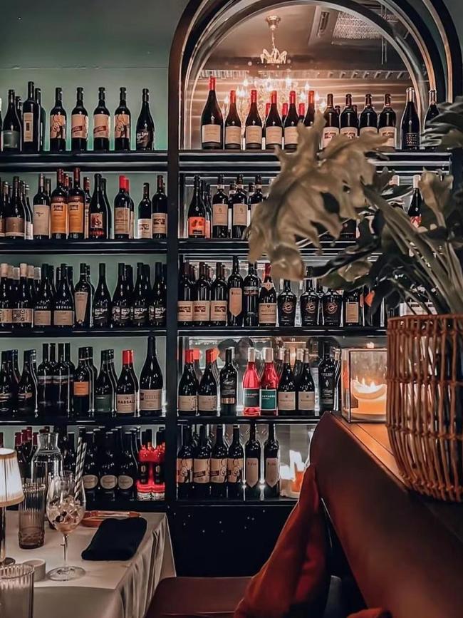 Thai Room’s wall of wine. Picture: Supplied