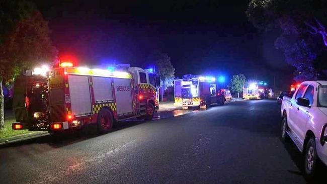 A car crashed and caught fire last night in Glastonbury. Picture: Frank Redward